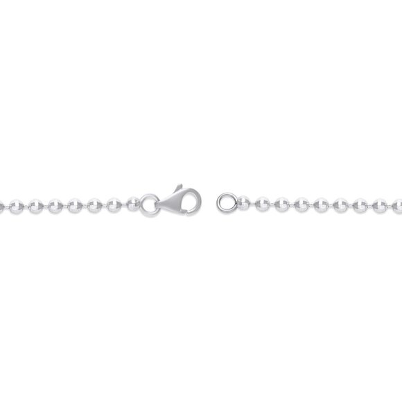 Italian Crafted 14K White Gold Bead Bracelet for Women - 7 Inches - Picture 4 of 6